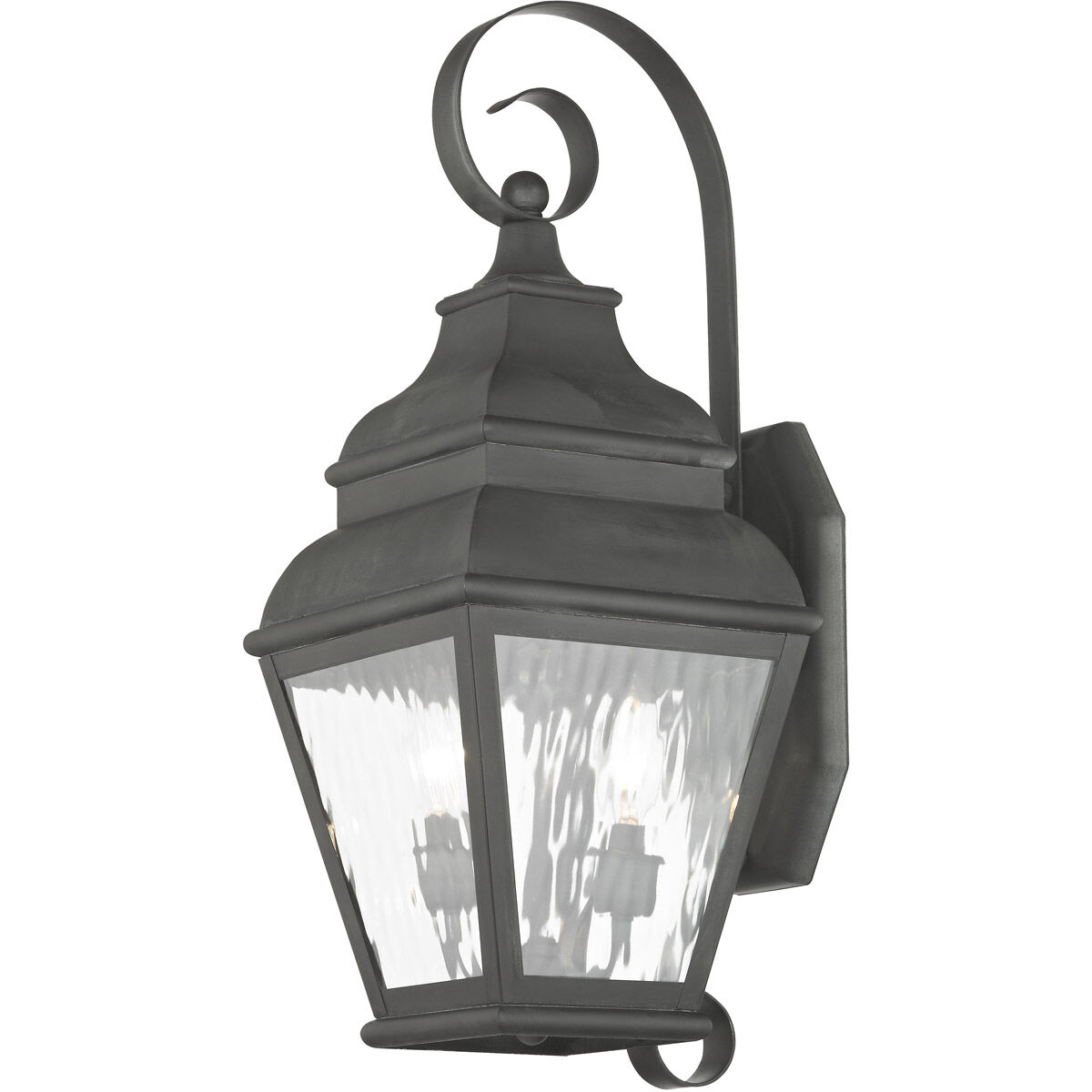 Exeter 2 Light 22 inch Charcoal Outdoor Wall Lantern