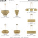 Weavington 5 Light 23 inch Antique Gold Leaf Pendant Chandelier Ceiling Light