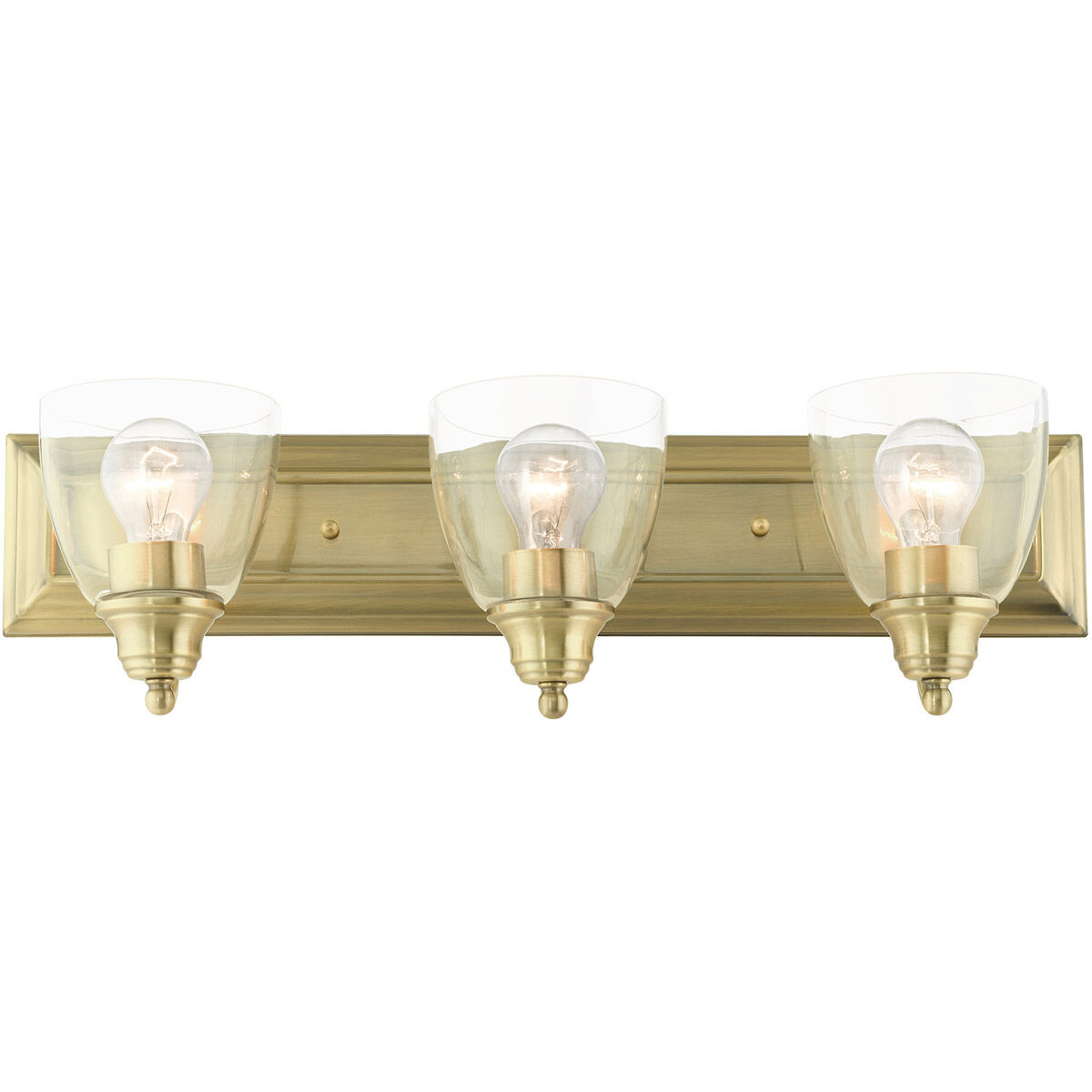 Birmingham 3 Light 24 inch Antique Brass Vanity Sconce Wall Light