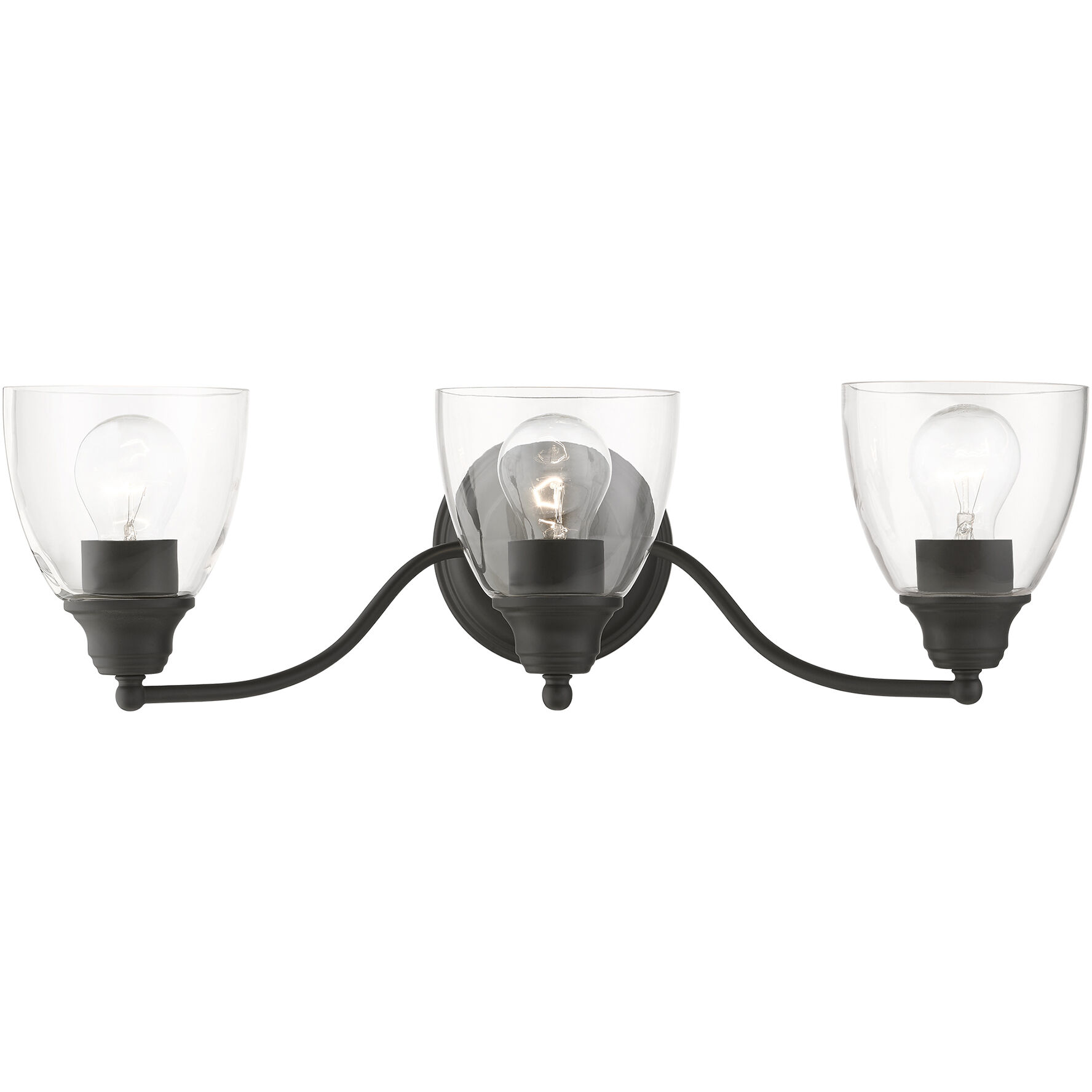 Montgomery 3 Light 23 inch Black Vanity Sconce Wall Light
