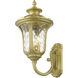 Oxford 3 Light 22 inch Soft Gold Outdoor Wall Lantern, Large