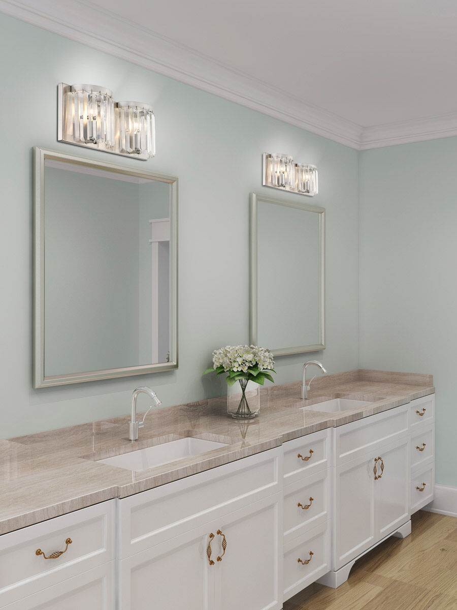 Ashton 2 Light 17 inch Brushed Nickel ADA Bath Vanity Wall Light