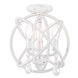 Aria 3 Light 12 inch Antique White Convertible Mini Chandelier/Ceiling Mount Ceiling Light