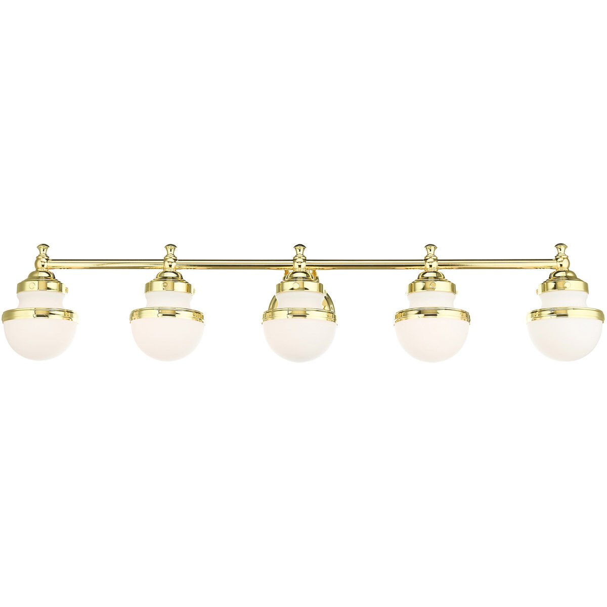 Oldwick 5 Light 43 inch Polished Brass Vanity Sconce Wall Light