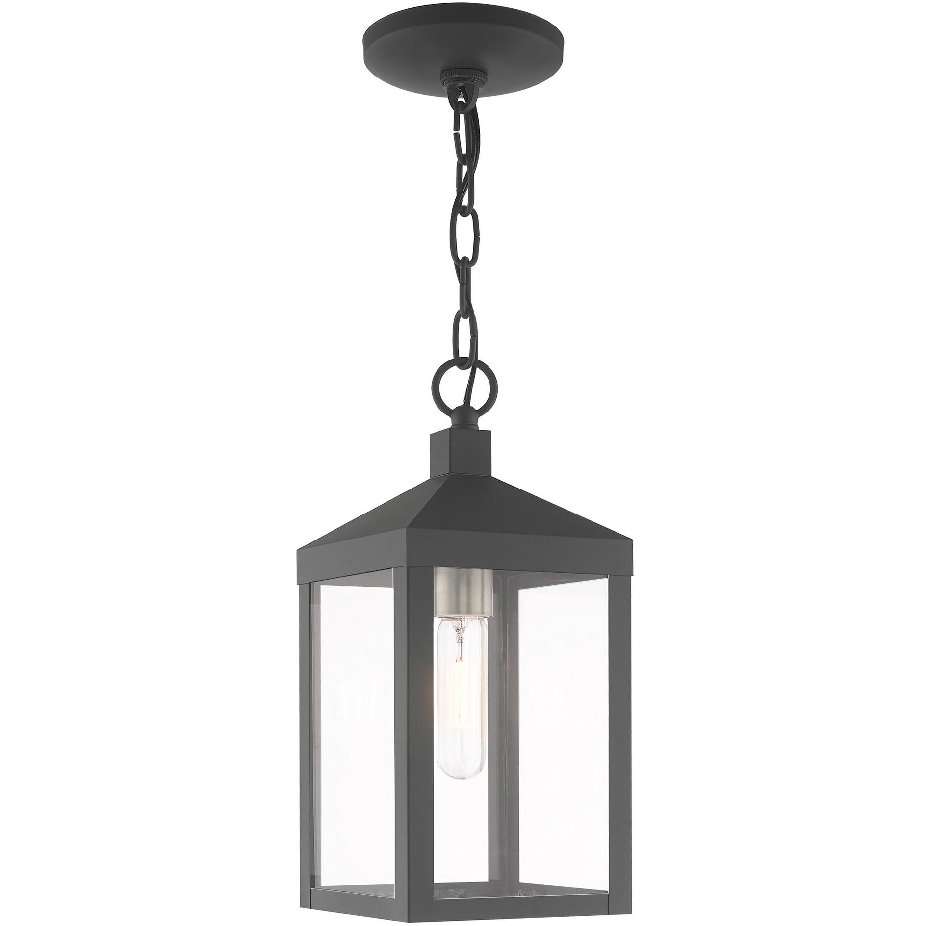 Nyack 1 Light 6 inch Scandinavian Gray Outdoor Pendant Lantern