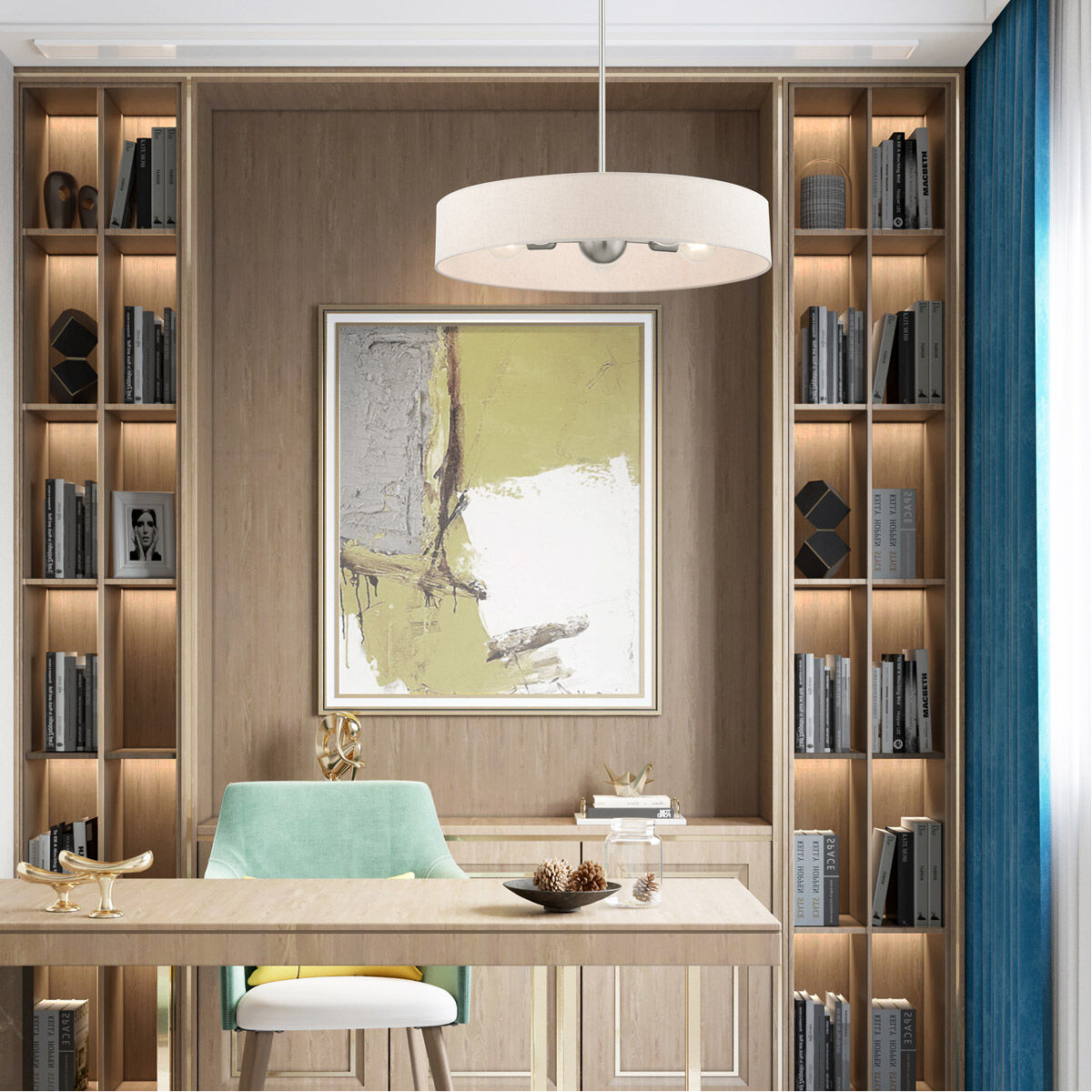 Venlo 5 Light 26 inch Brushed Nickel Pendant Ceiling Light