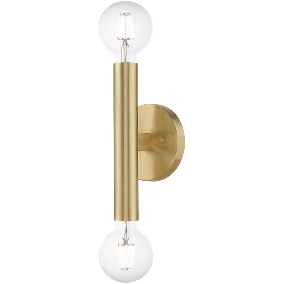 Copenhagen 2 Light 5 inch Satin Brass ADA ADA Wall Sconce Wall Light
