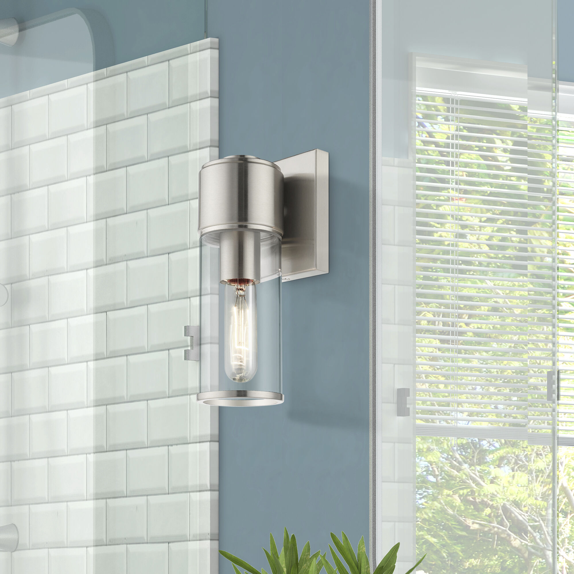 Quincy 1 Light 4.75 inch Brushed Nickel ADA Wall Sconce Wall Light