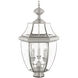 Monterey 3 Light 23.5 inch Brushed Nickel Outdoor Post Top Lantern