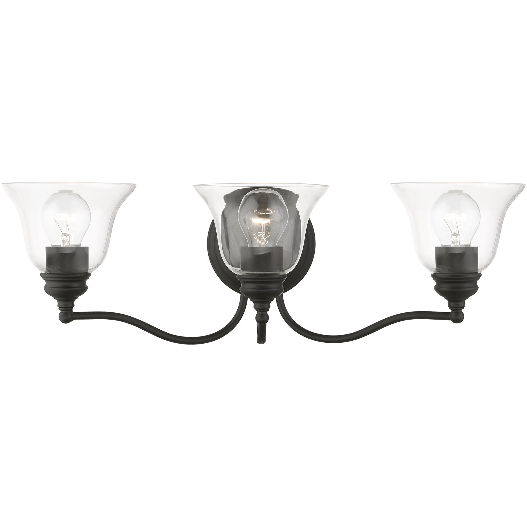 Moreland 3 Light 24 inch Black Vanity Sconce Wall Light