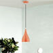 Amador 1 Light 6.25 inch Shiny Orange with Polished Chrome Accents Mini Pendant Ceiling Light