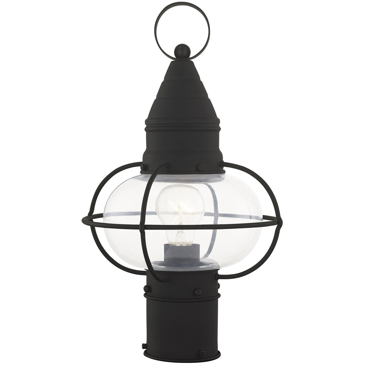 Newburyport 1 Light 15 inch Black Outdoor Post Top Lantern