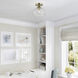 Glendon 1 Light 8.25 inch Antique Brass Semi-Flush Ceiling Light