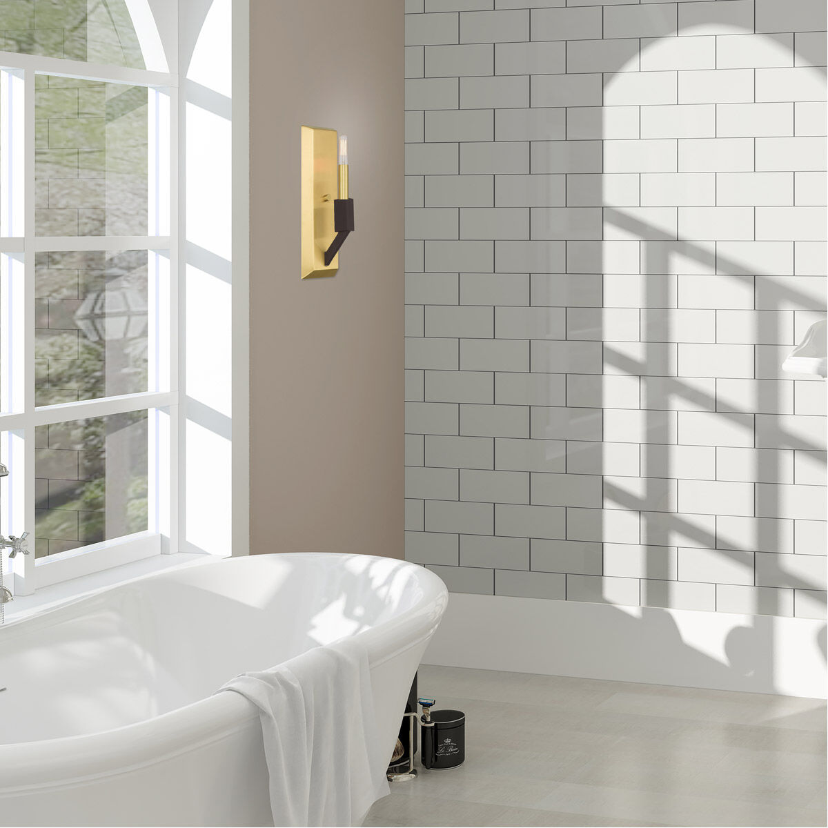 Beckett 1 Light 5 inch Satin Brass & Bronze ADA ADA Wall Sconce Wall Light