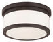 Stafford 2 Light 11.75 inch Bronze Flush Mount Ceiling Light