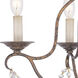Chesterfield 4 Light 18 inch Hand Applied Venetian Golden Bronze Mini Chandelier Ceiling Light