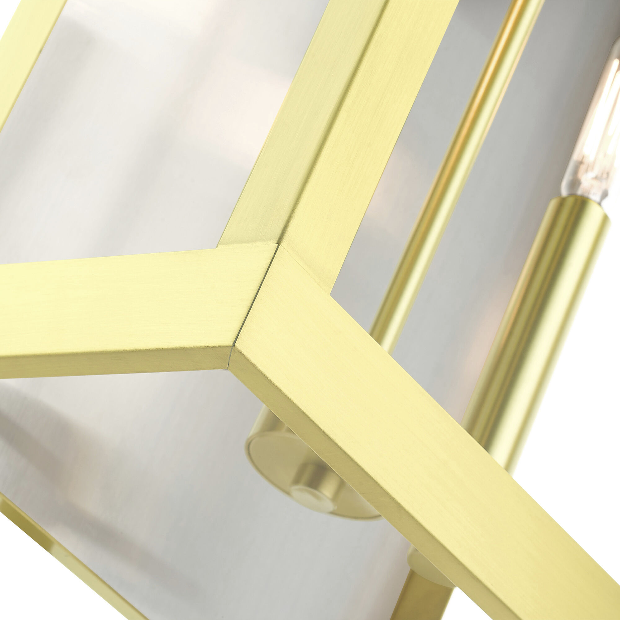 York 2 Light 19 inch Satin Brass Outdoor Wall Lantern
