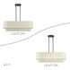 Manorwood 4 Light 10 inch English Bronze Large Linear Chandelier Ceiling Light, Large