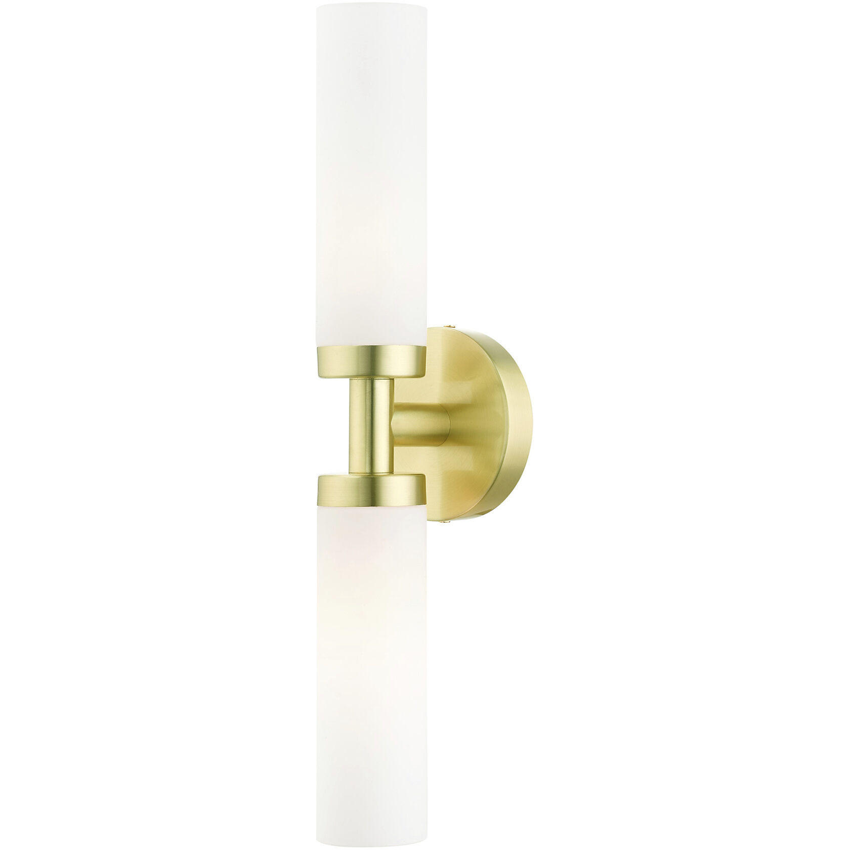 Aero 2 Light 18 inch Satin Brass ADA Vanity Sconce Wall Light