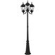 Hamilton 3 Light 86 inch Textured Black Outdoor Post Light