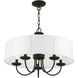 Brookdale 5 Light 23 inch Black Pendant Chandelier Ceiling Light