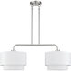 Manorwood 2 Light 35 inch Brushed Nickel Linear Chandelier Ceiling Light