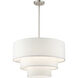 Carrington 4 Light 23 inch Brushed Nickel Pendant Chandelier Ceiling Light