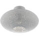 Charlton 1 Light 16 inch Nordic Gray with Brushed Nickel Accents Semi Flush Ceiling Light