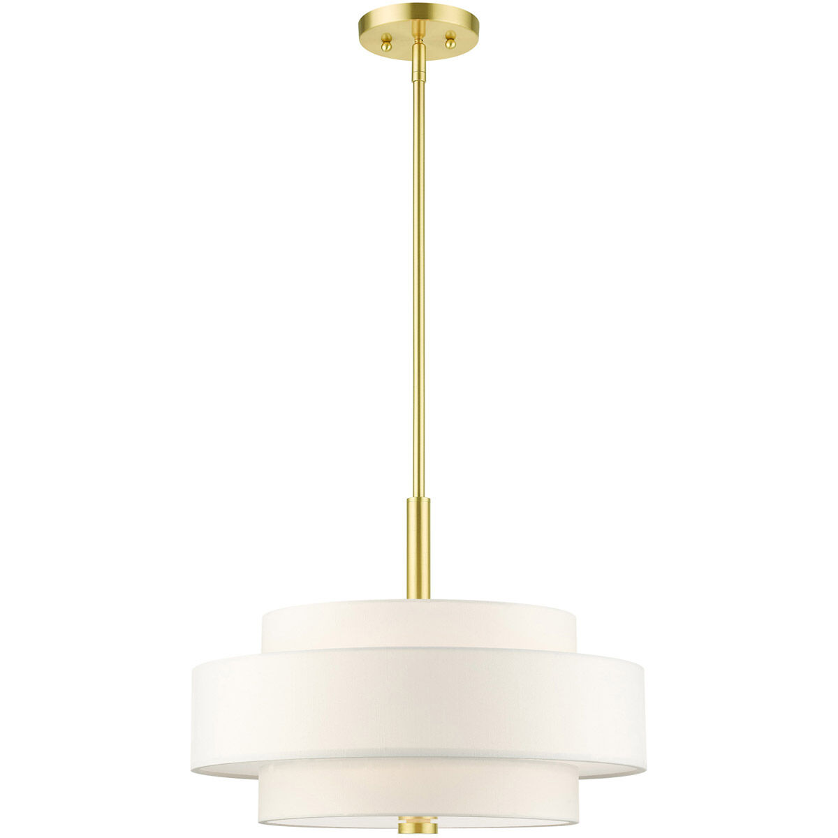 Meridian 4 Light 18 inch Satin Brass Chandelier Ceiling Light