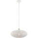 Charlton 1 Light 16 inch White with Brushed Nickel Accents Pendant Ceiling Light