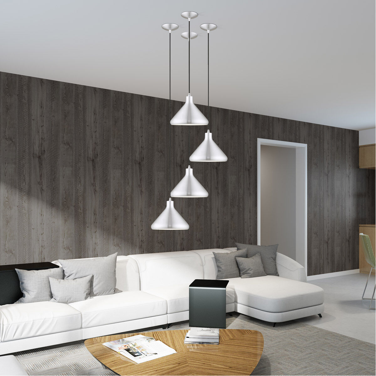 Allison 1 Light 10.5 inch Brushed Aluminum Mini Pendant Ceiling Light