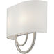 Stratton 2 Light 13 inch Brushed Nickel ADA Wall Sconce Wall Light