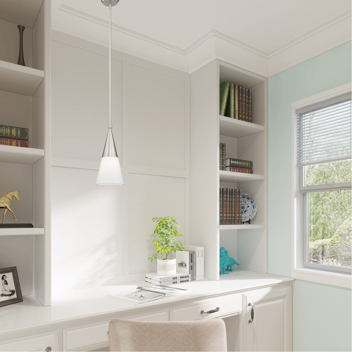 Stockholm 1 Light 7 inch Brushed Nickel Mini Pendant Ceiling Light