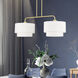 Manorwood 2 Light 35 inch Soft Gold Linear Chandelier Ceiling Light