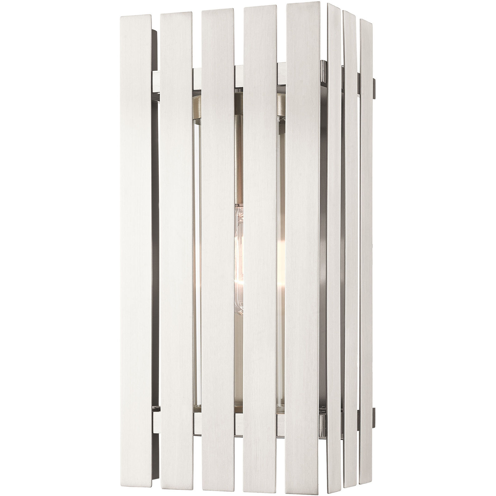 Greenwich 1 Light 17 inch Brushed Nickel Outdoor Wall Lantern