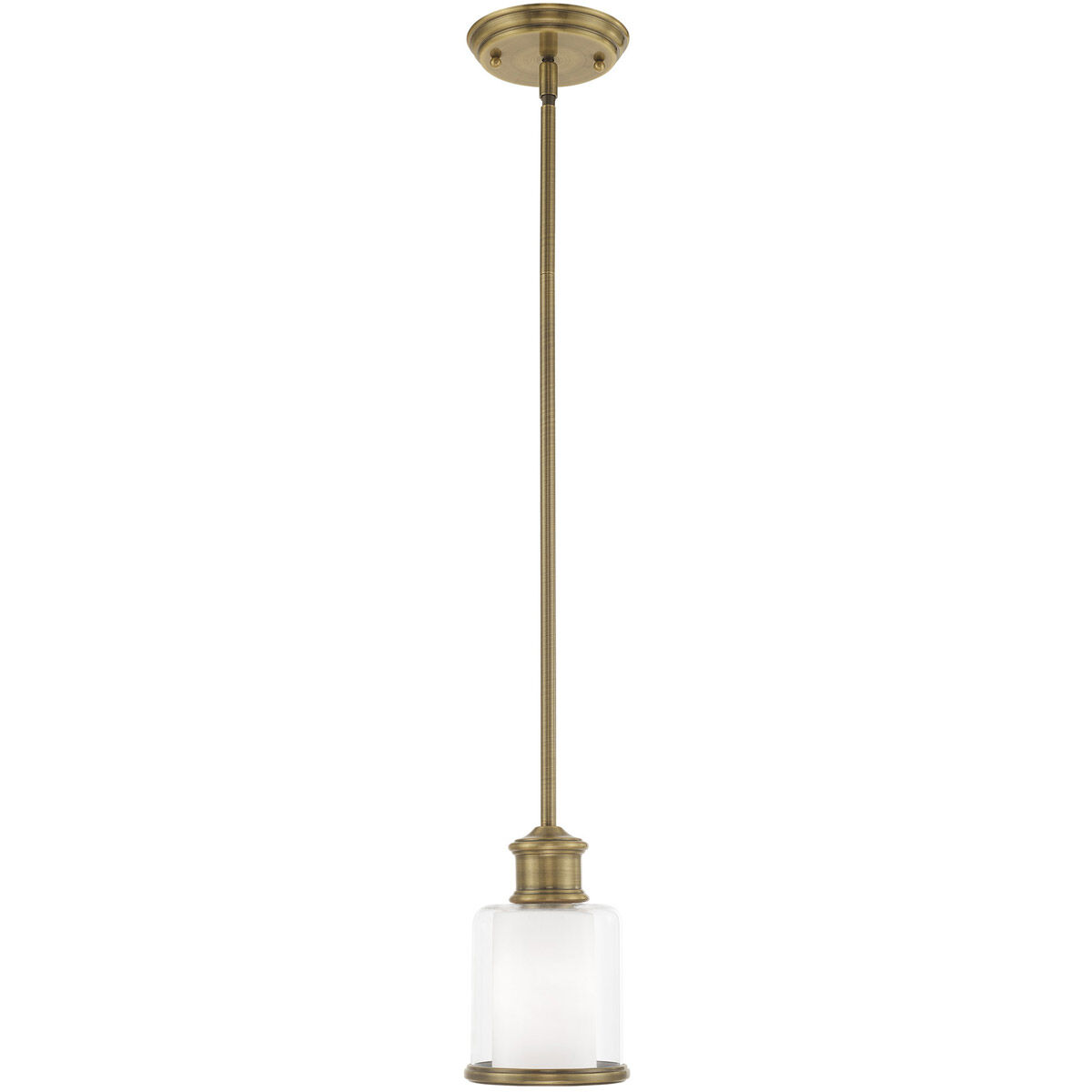 Middlebush 1 Light 6 inch Antique Brass Mini Pendant Ceiling Light