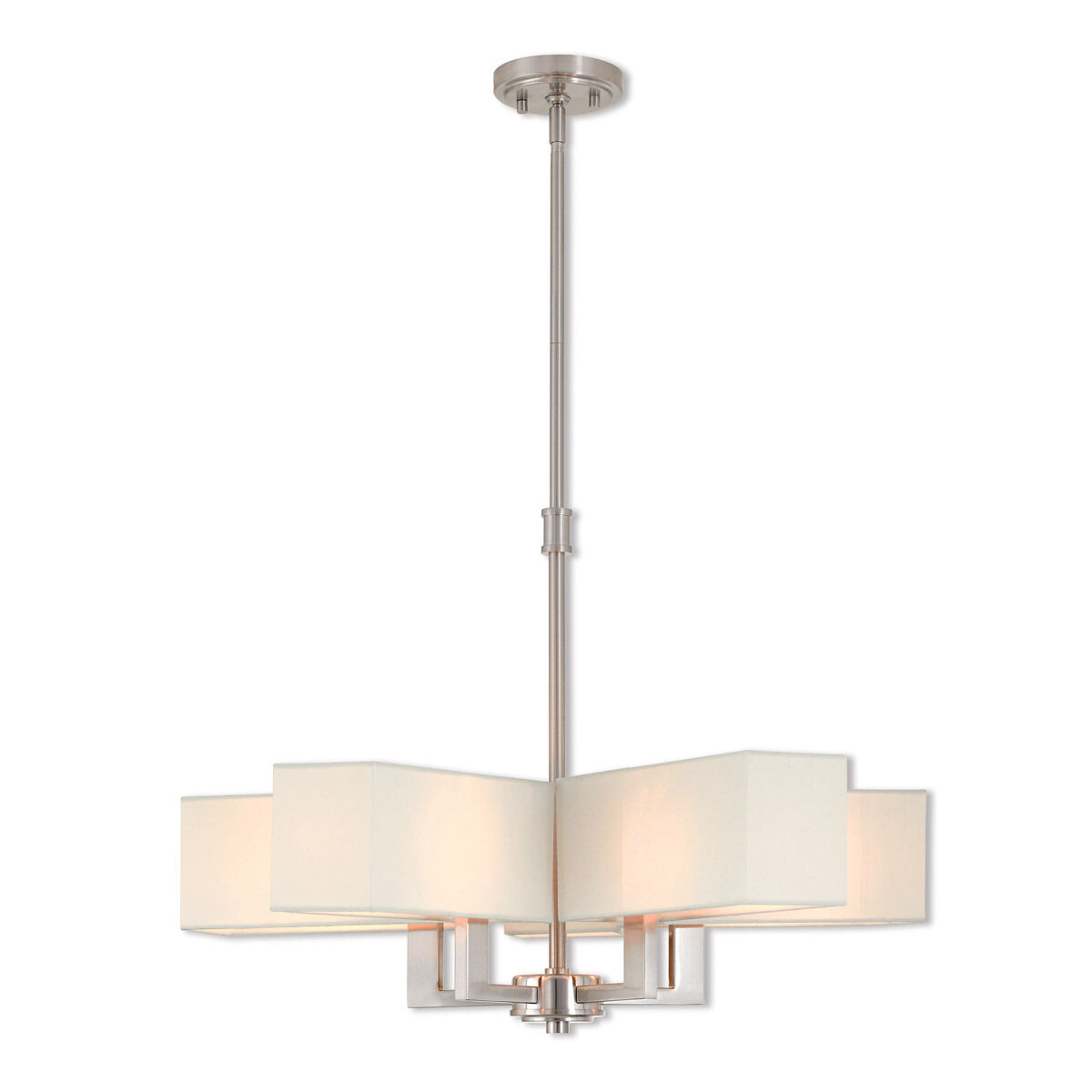 Rubix 5 Light 26 inch Brushed Nickel Chandelier Ceiling Light