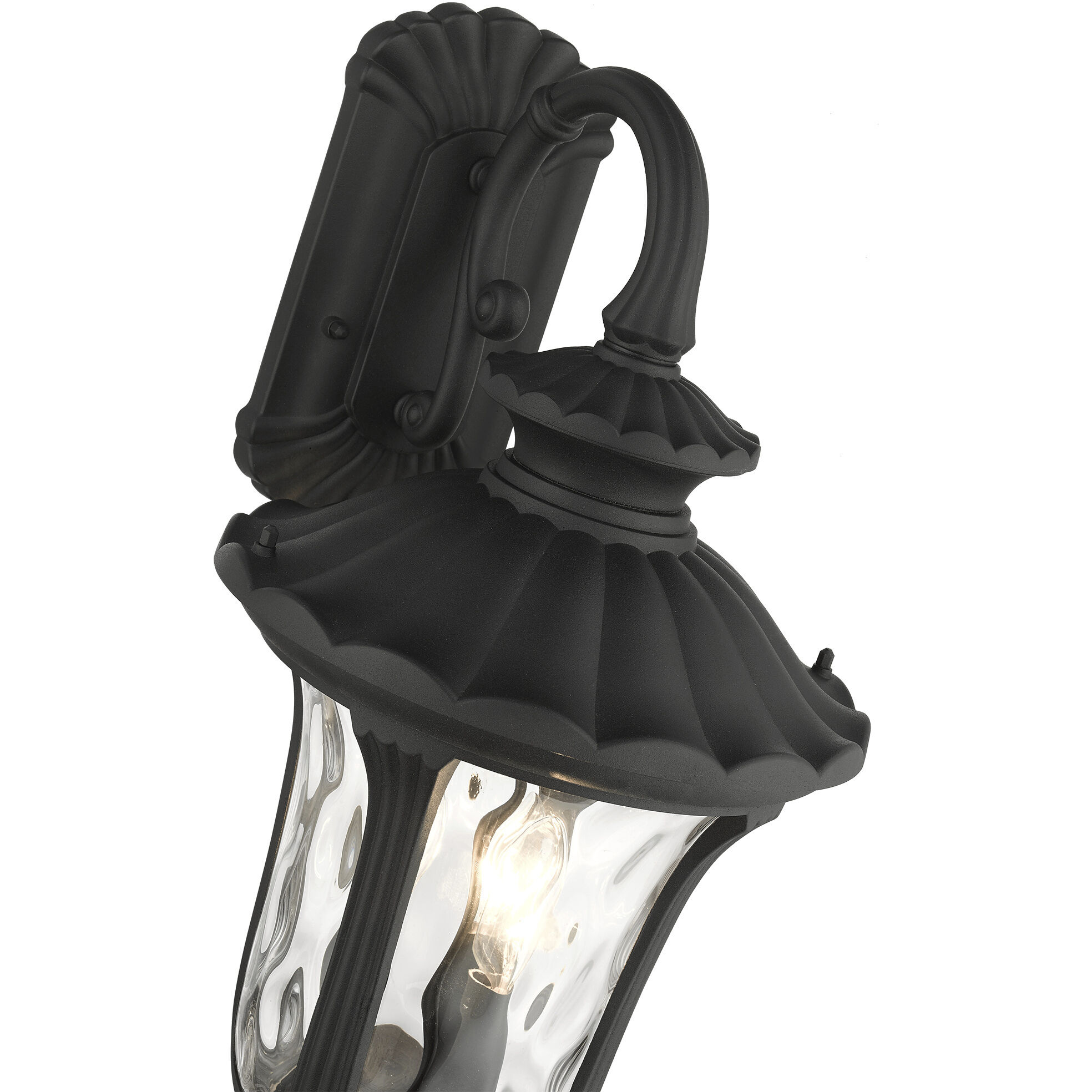 Oxford 3 Light 23 inch Textured Black Outdoor Wall Lantern