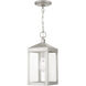 Nyack 1 Light 6 inch Brushed Nickel Outdoor Pendant Lantern