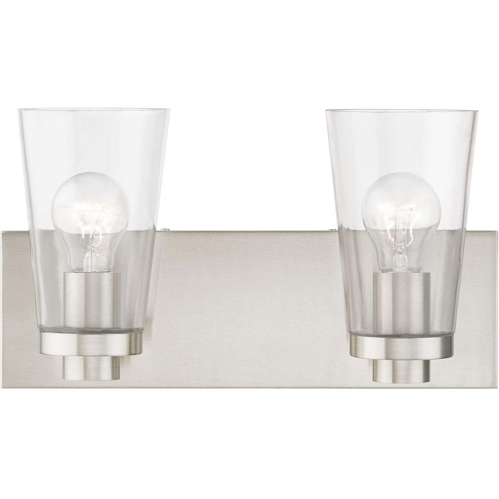 Cityview 2 Light 14 inch Brushed Nickel Vanity Sconce Wall Light