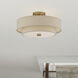Bellingham 4 Light 18 inch Antique Gold Leaf Semi Flush Mount Ceiling Light, Large