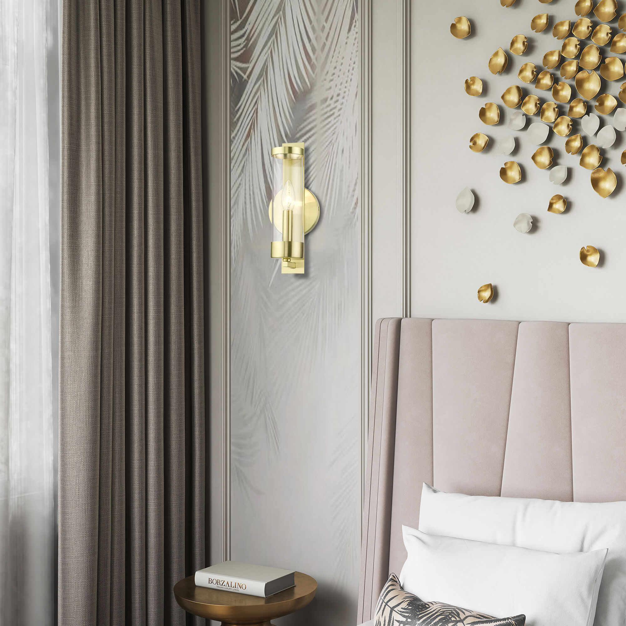 Castleton 1 Light 5 inch Satin Brass Single Sconce Wall Light, Single