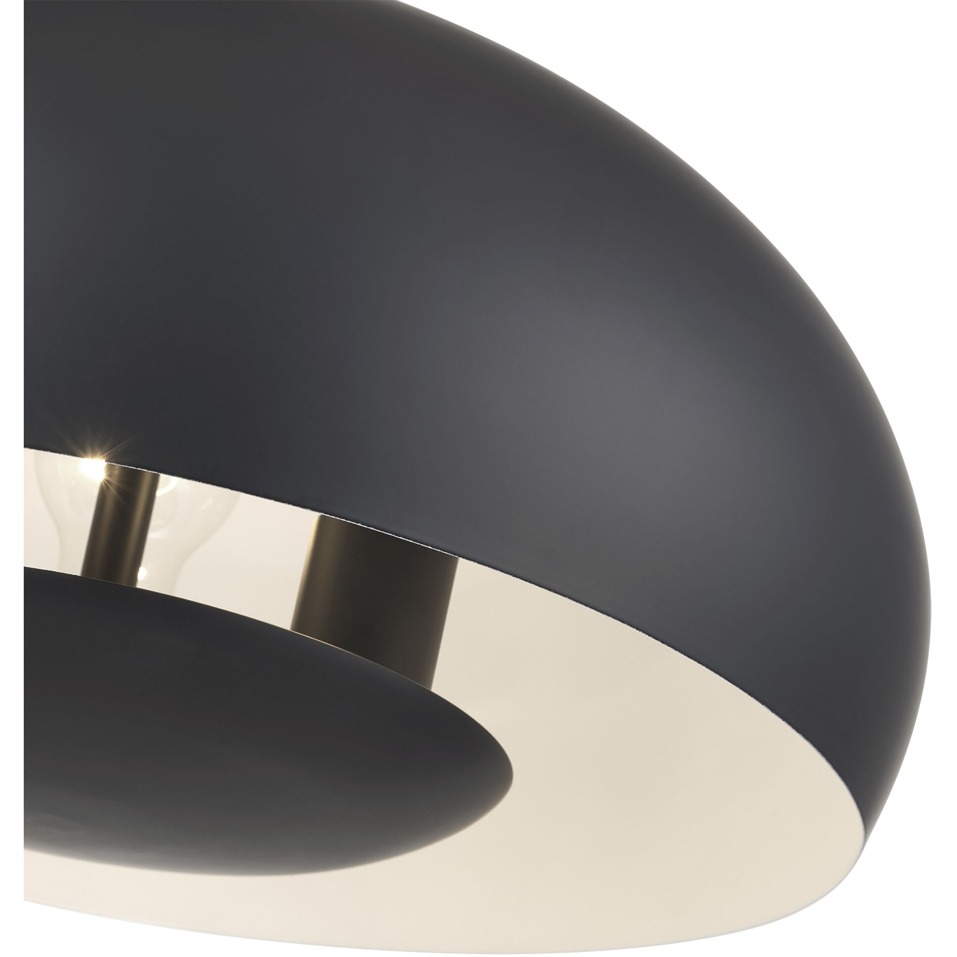 Domma 3 Light 17 inch Black with Brushed Nickel Accents Pendant Ceiling Light