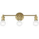 Lansdale 3 Light 20 inch Antique Brass Vanity Sconce Wall Light