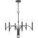 Wisteria 6 Light 26 inch Scandinavian Gray Chandelier Ceiling Light