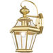 Georgetown 1 Light 15 inch Polished Brass Outdoor Wall Lantern