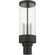 Hillcrest 3 Light 20 inch Textured Black Outdoor Post Top Lantern