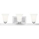 Ridgedale 3 Light 25 inch Polished Chrome Bath Vanity Wall Light