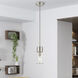 Quincy 1 Light 4.75 inch Brushed Nickel Mini Pendant Ceiling Light
