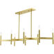Copenhagen 8 Light 40 inch Satin Brass Linear Chandelier Ceiling Light